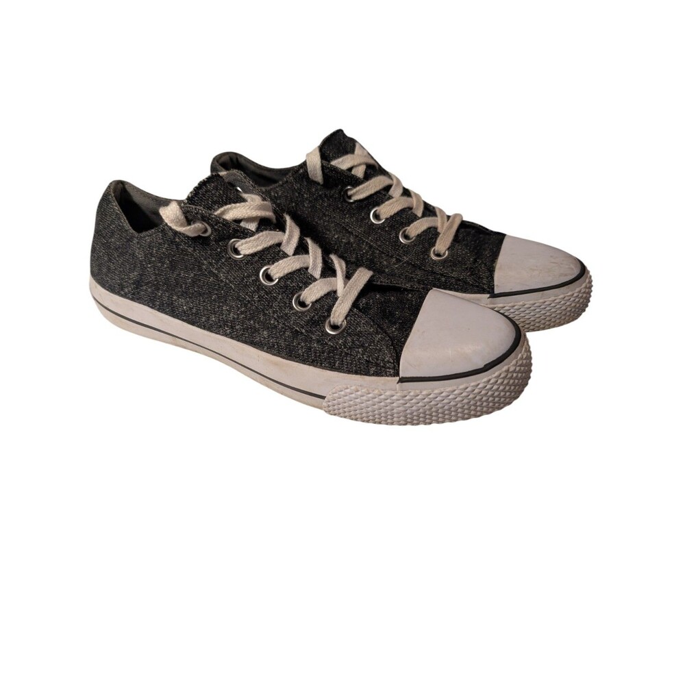 Airwalk Women's Lace-Up Sneakers Shoes 8M Black Textured Canvas